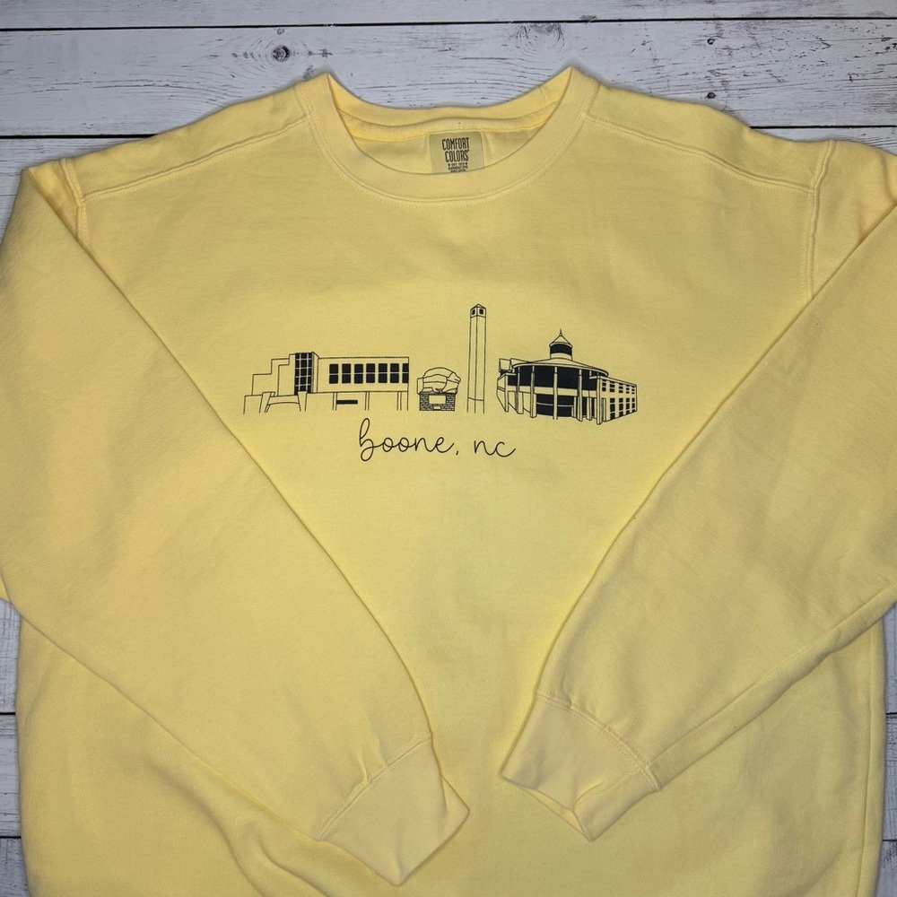 Yellow Boone, NC App State Crewneck